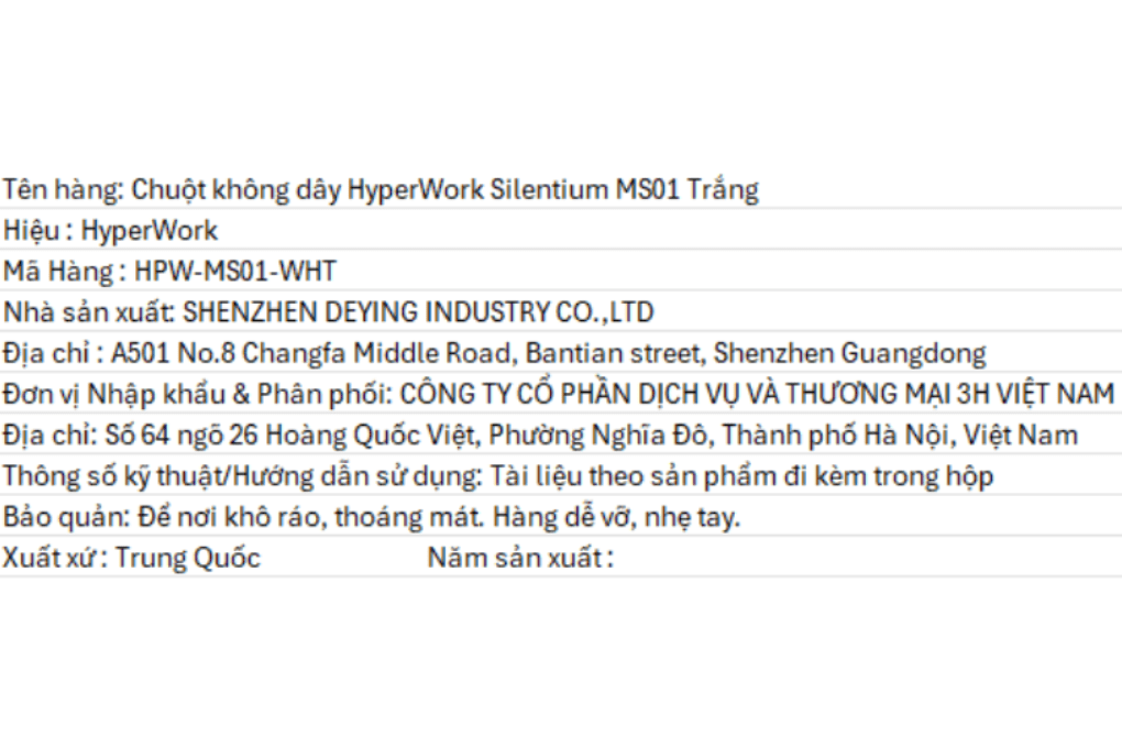 Chuột sạc Bluetooth HyperWork Silentium Gen 2 Màu Trắng