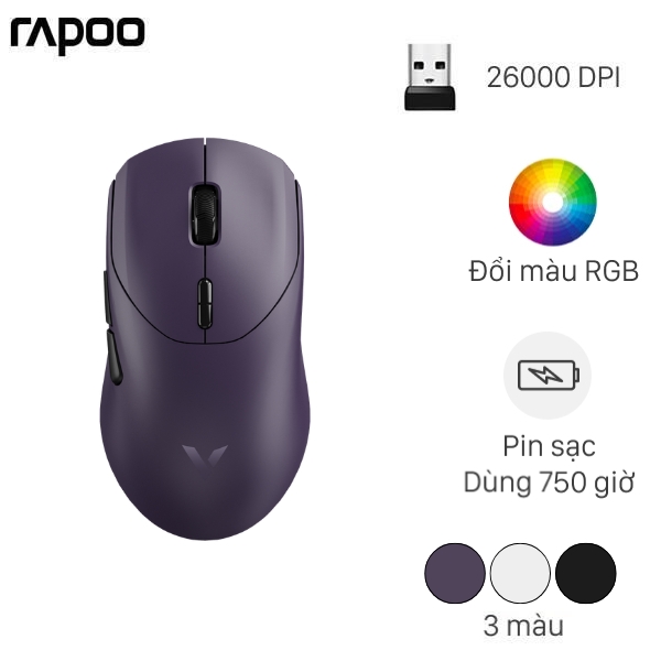 Chuột sạc Không dây Gaming Rapoo VT9
