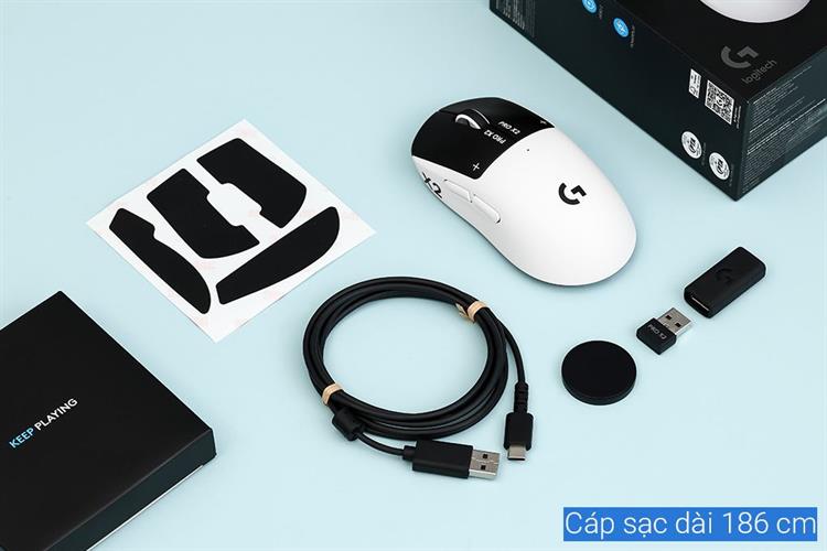 Chuột Không dây Gaming Logitech Pro X2 Superstrike Màu Trắng