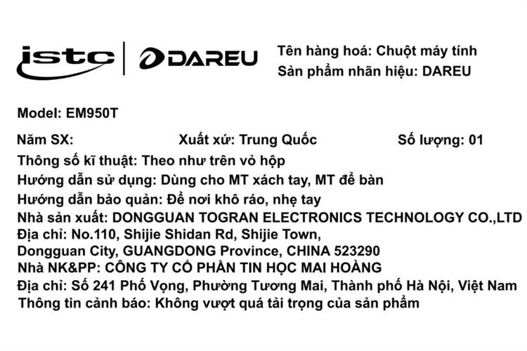 Chuột sạc Bluetooth Gaming Dareu EM950T Màu Trắng