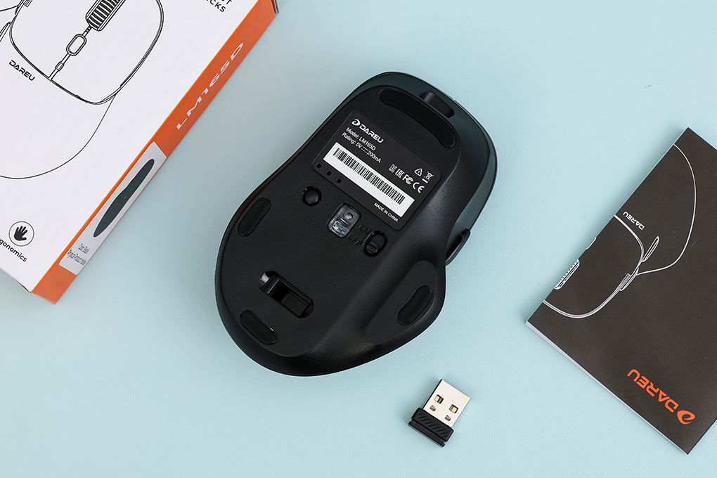 Chuột sạc Bluetooth Dareu LM165D Màu Đen