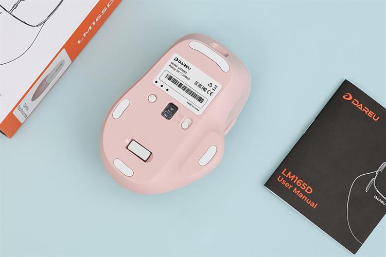 Chuột sạc Bluetooth Dareu LM165D Màu Hồng