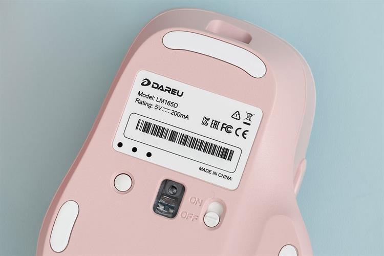 Chuột sạc Bluetooth Dareu LM165D Màu Hồng
