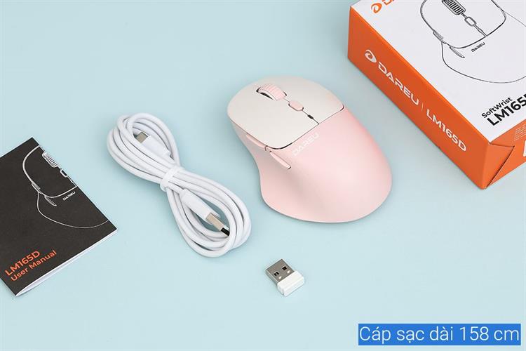 Chuột sạc Bluetooth Dareu LM165D Màu Hồng