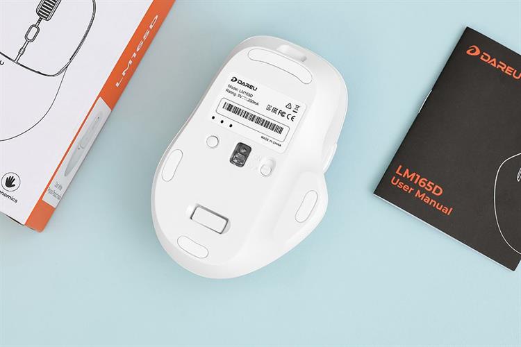 Chuột sạc Bluetooth Dareu LM165D Màu Trắng