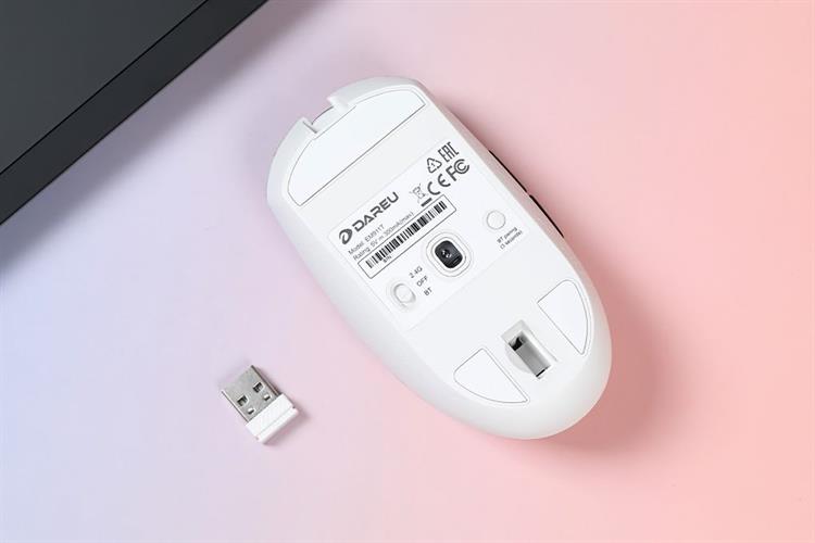 Chuột sạc Bluetooth Gaming Dareu EM911T Màu Trắng