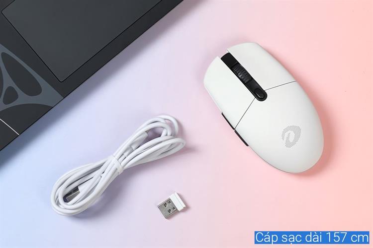 Chuột sạc Bluetooth Gaming Dareu EM911T Màu Trắng