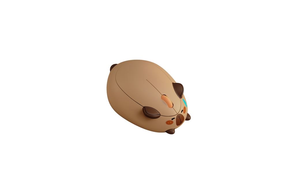 Chuột Bluetooth Akko Cat Theme Mouse Capybara Màu Nâu
