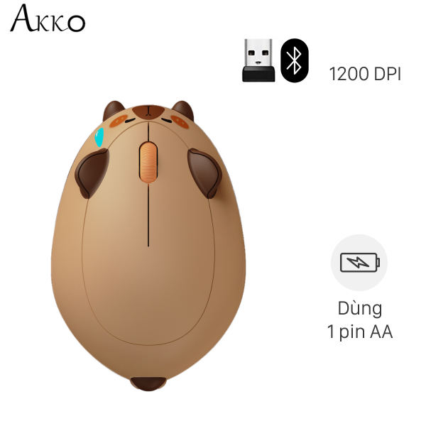 Chuột Bluetooth Akko Cat Theme Mouse Capybara