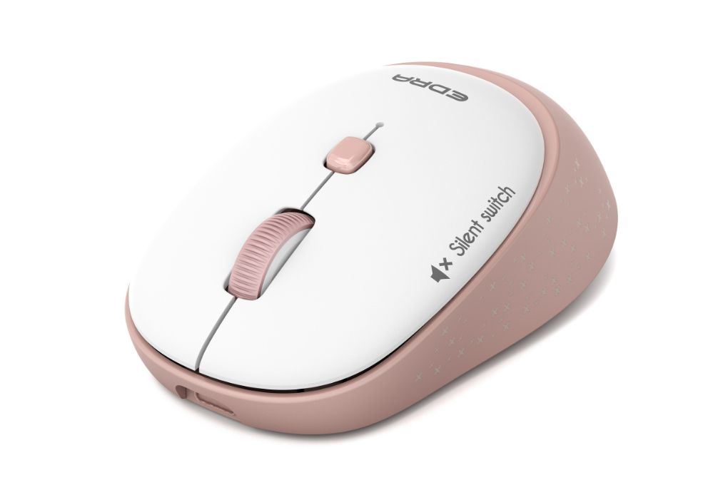 Chuột Không dây Silent EDRA EM610W Màu Hồng