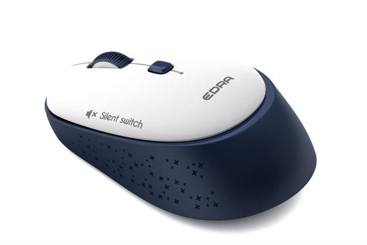 Chuột Không dây Silent EDRA EM610W Màu Xanh Đậm