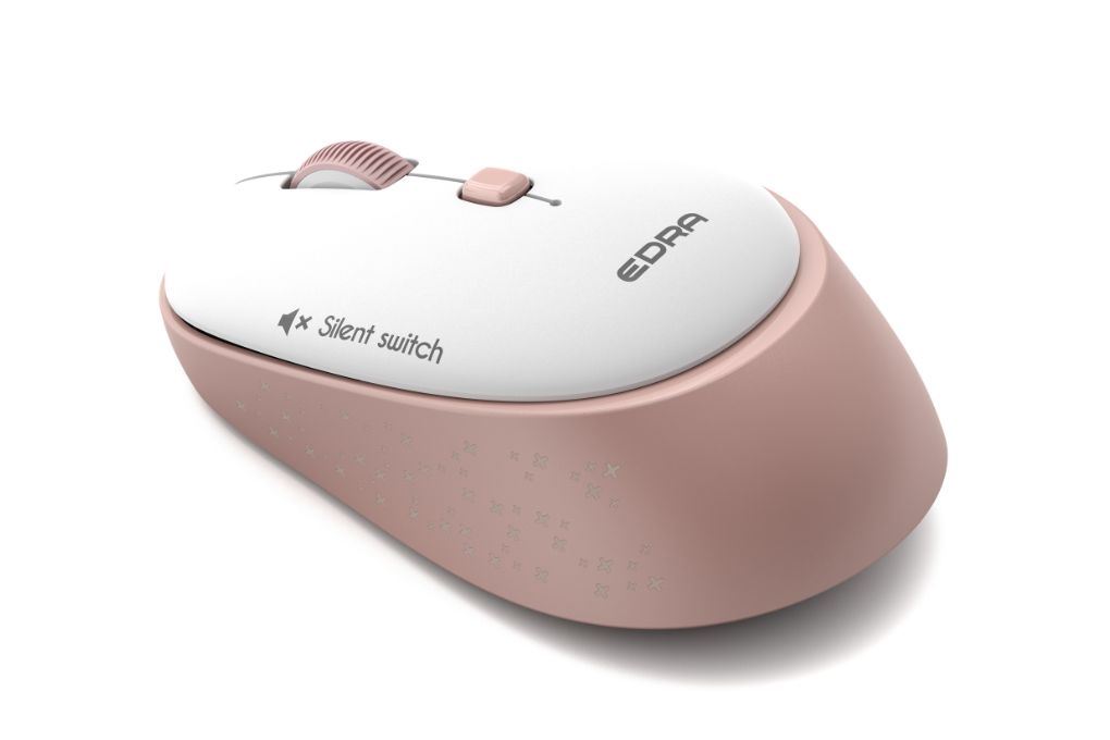 Chuột Không dây Silent EDRA EM610W Màu Hồng