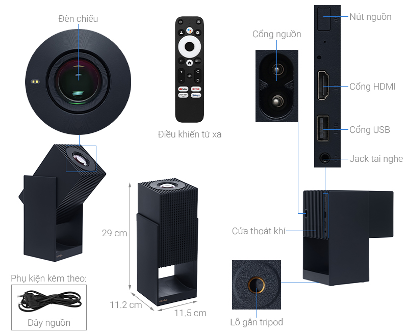 Máy chiếu Wanbo Full HD Cube 2 Pro