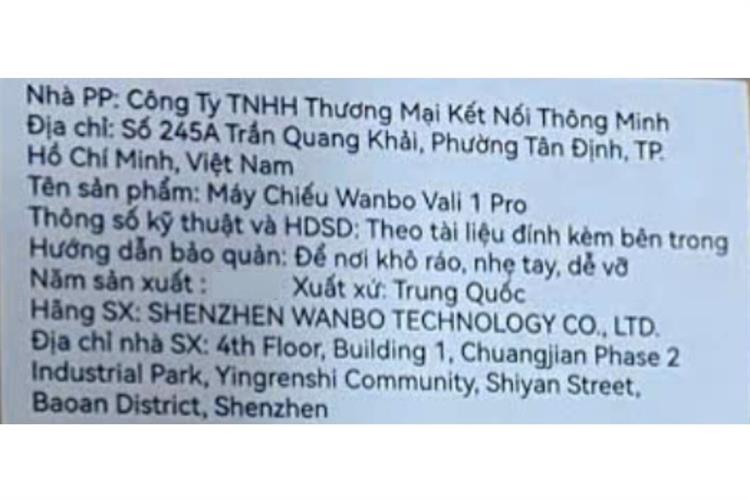 Máy chiếu Wanbo Full HD Vali 1 Pro Màu Trắng