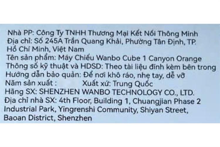 Máy chiếu Wanbo HD Cube 1 Màu Cam