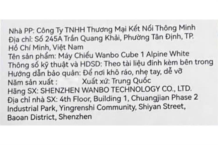 Máy chiếu Wanbo HD Cube 1 Màu Trắng