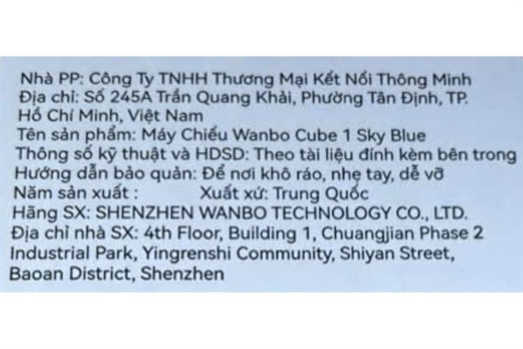 Máy chiếu Wanbo HD Cube 1 Màu Xanh đen