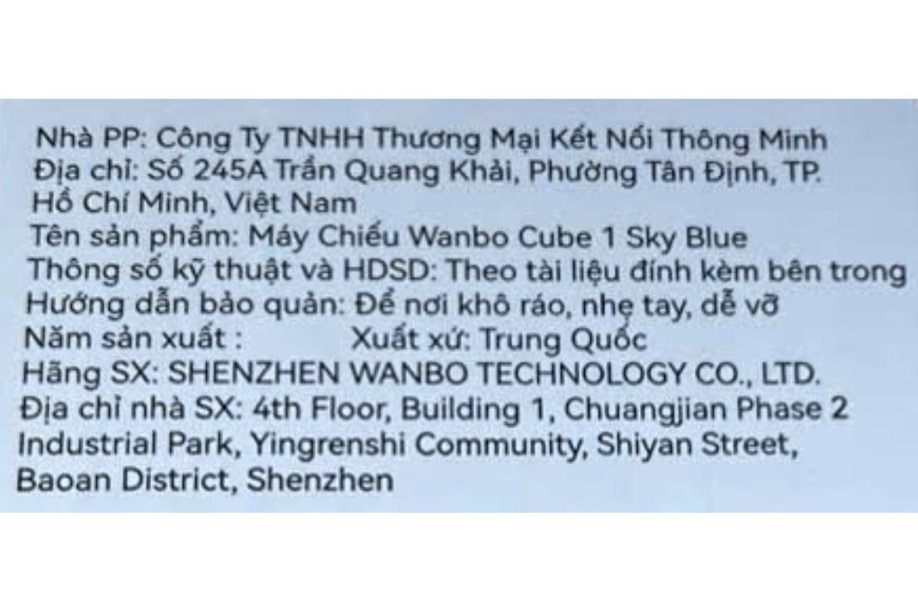 Máy chiếu Wanbo HD Cube 1 Màu Xanh mint