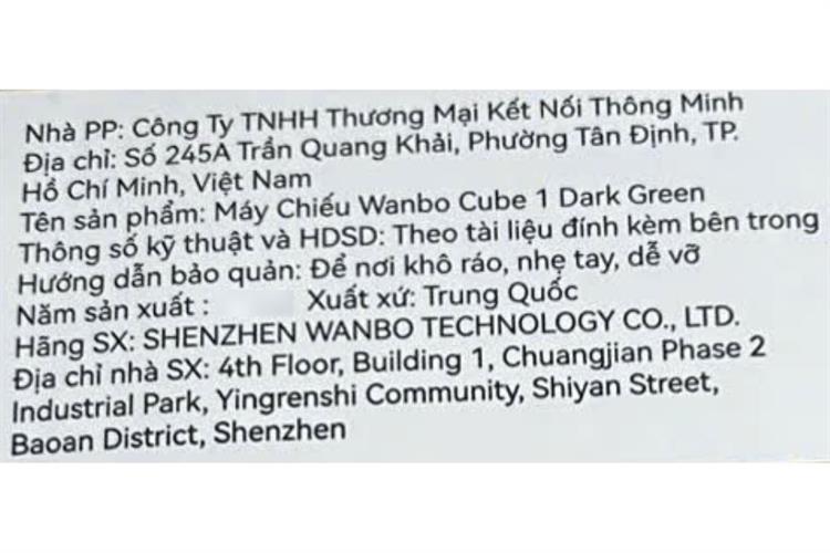 Máy chiếu Wanbo HD Cube 1 Màu Xanh đen