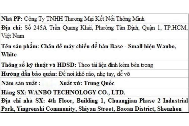 Chân đế máy chiếu Wanbo Small Màu Trắng