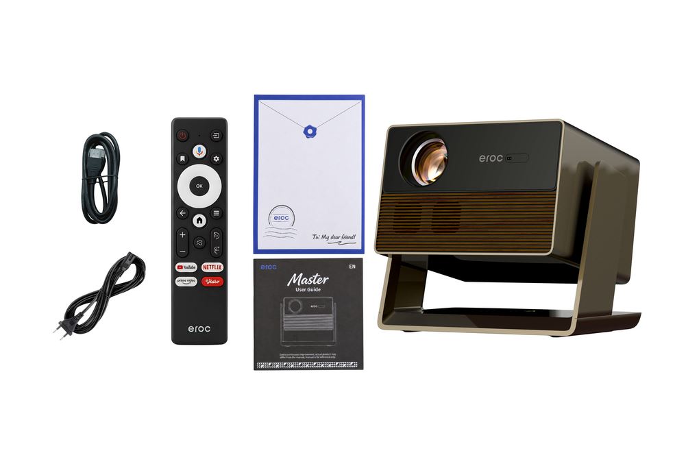 Máy chiếu Full HD Eroc Master Màu Đen - nâu