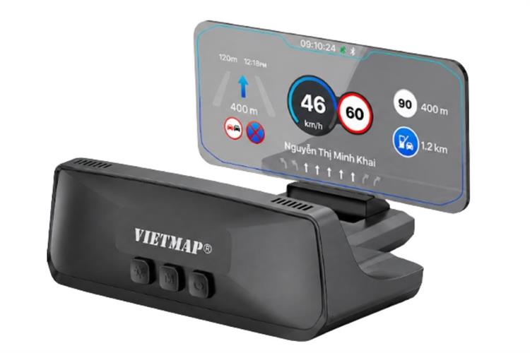 Màn Hình HUD Xe Hơi LCD TFT 4.58 inch Hiển Thị Tốc Độ GPS Vietmap H50 Màu Đen