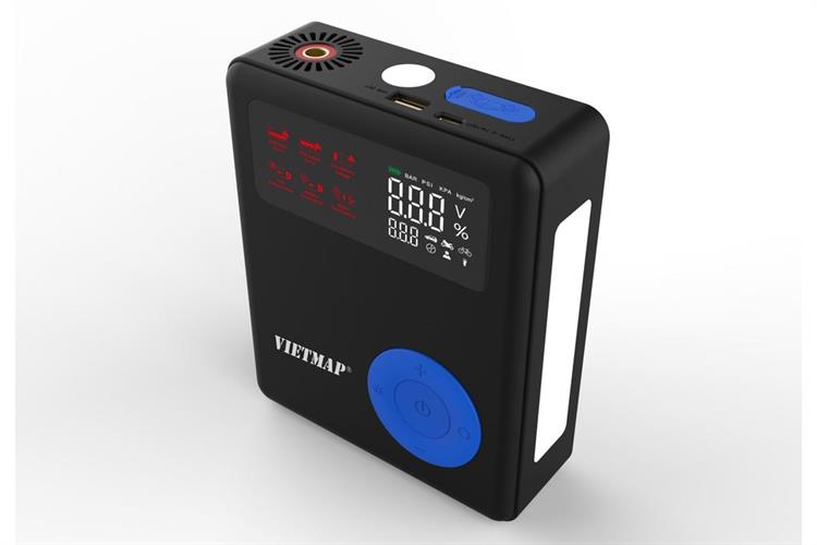 Máy Bơm Lốp Kích Bình Xe Hơi 8000 mAh Vietmap DK-MF139 8K Màu Đen