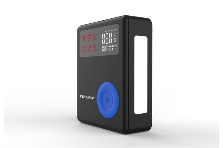 Máy Bơm Lốp Kích Bình Xe Hơi 8000 mAh Vietmap DK-MF139 8K Màu Đen