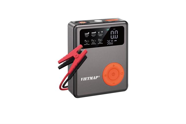 Máy Bơm Lốp Kích Bình Xe Hơi 13000 mAh Vietmap DK-MF139 13K Màu Xám