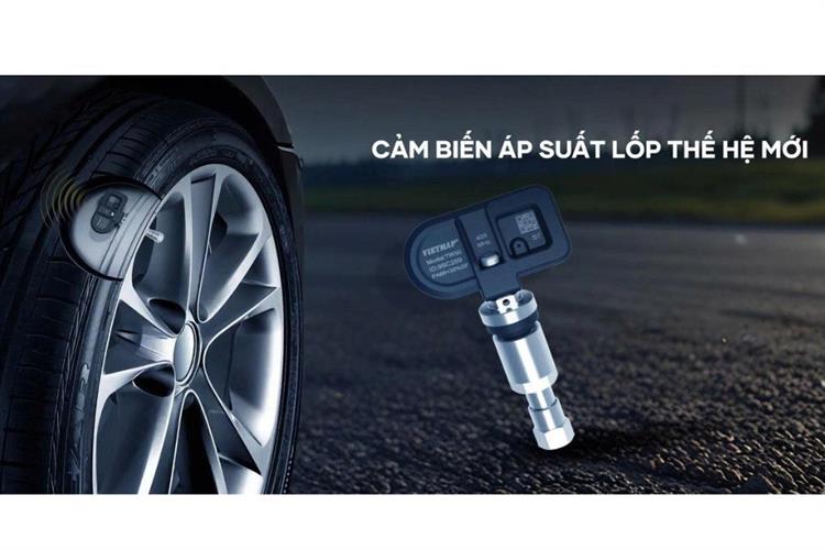Cảm Biến Áp Suất Lốp Xe Hơi Cảnh Báo Giọng Nói Vietmap TW50 Màu Đen