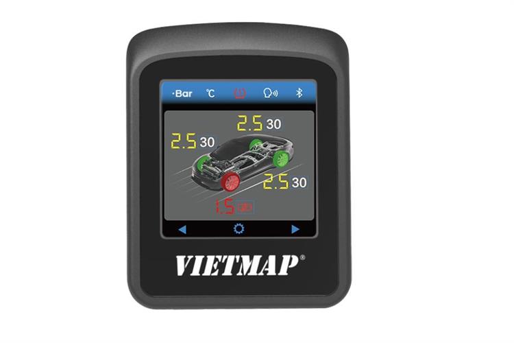 Cảm Biến Áp Suất Lốp Xe Hơi Cảnh Báo Giọng Nói Vietmap TW50 Màu Đen