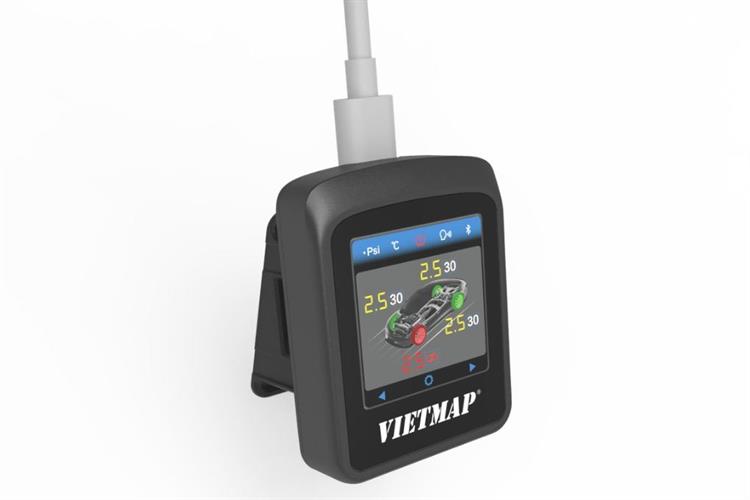 Cảm Biến Áp Suất Lốp Xe Hơi Cảnh Báo Giọng Nói Vietmap TW50 Màu Đen