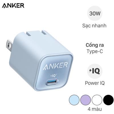 Adapter Sạc Type C PD GaN 30W Anker Nano 3 A2147
