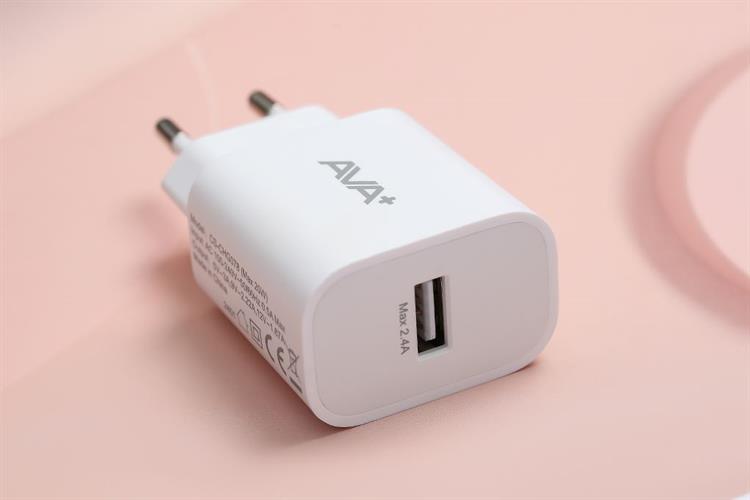 Sạc USB 12W AVA+ CS-CHG076 Màu Trắng