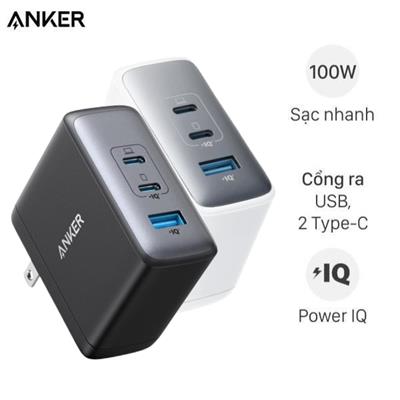 Sạc nhanh 3 cổng USB Type-C 100W Anker A2145