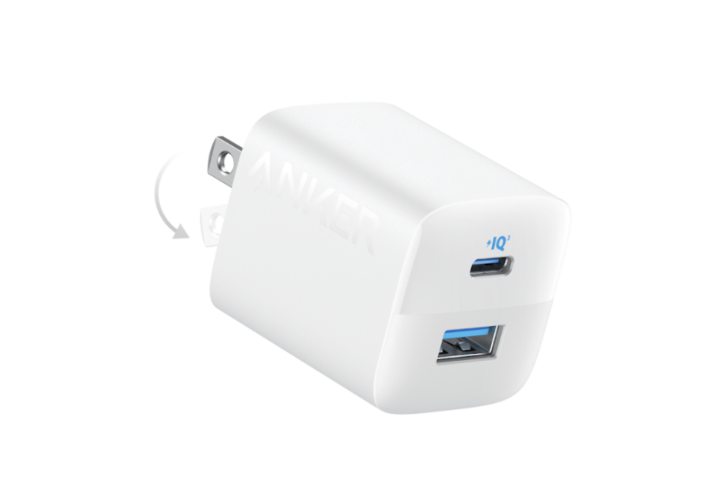 Sạc nhanh 2 cổng USB Type-C 33W Anker A2331 Màu Trắng