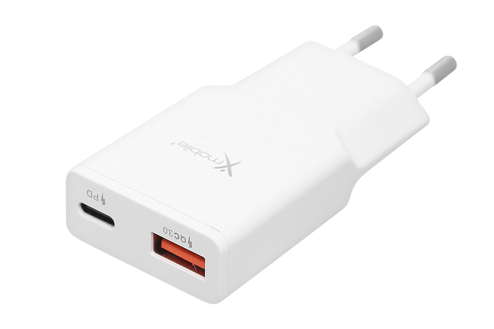 Sạc nhanh 2 cổng USB Type-C QC3.0 PD 30W Xmobile ACL100-QP30 Màu Trắng