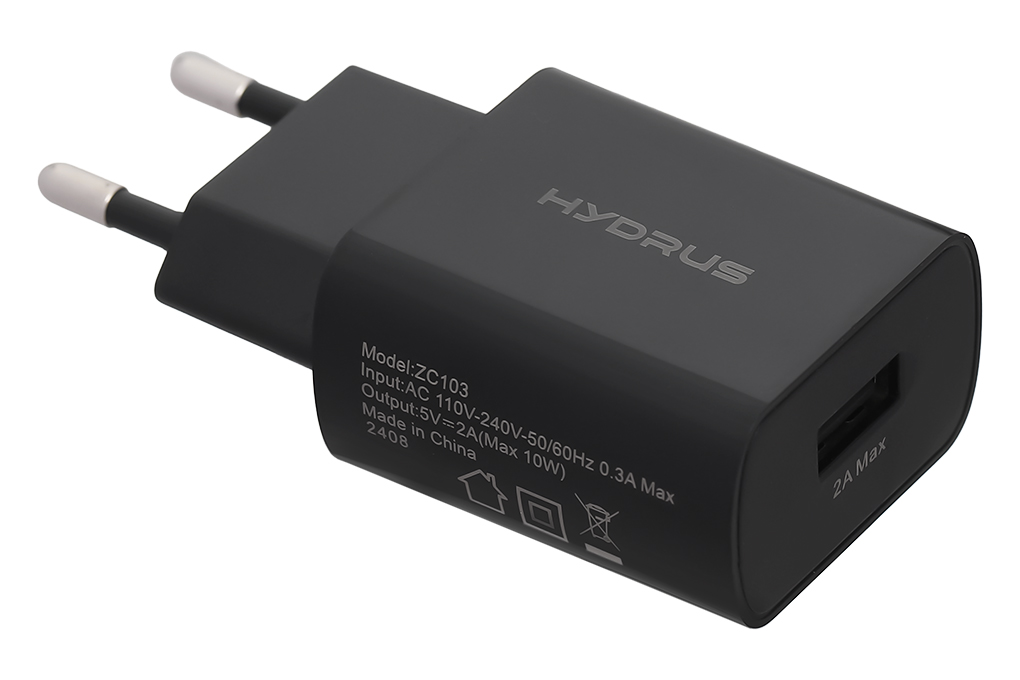 Sạc USB 10W Hydrus ZC103 Màu Đen