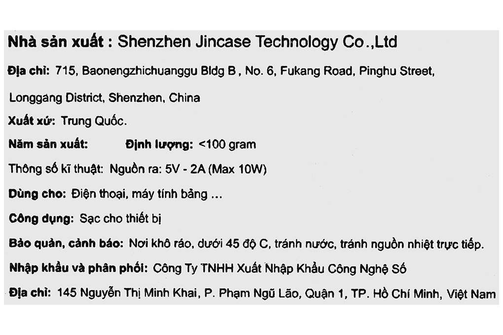 Sạc USB 10W Hydrus ZC103 - 10