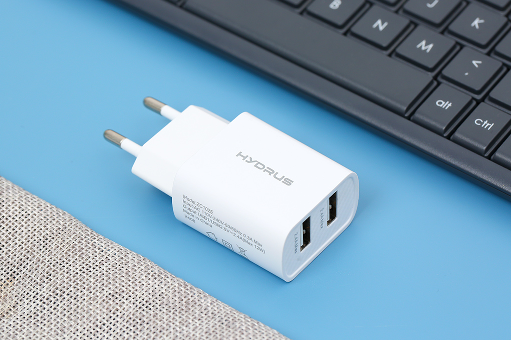 Sạc 2 cổng USB 12W Hydrus ZC102E - 4