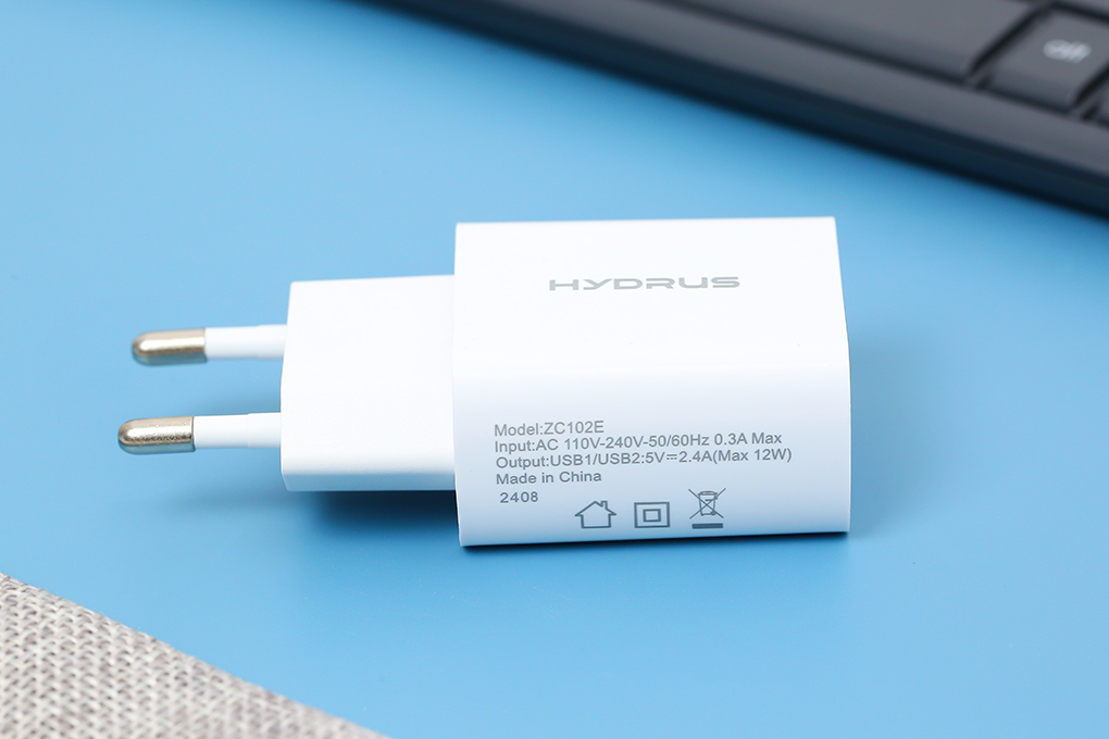 Sạc 2 cổng USB 12W Hydrus ZC102E - 7