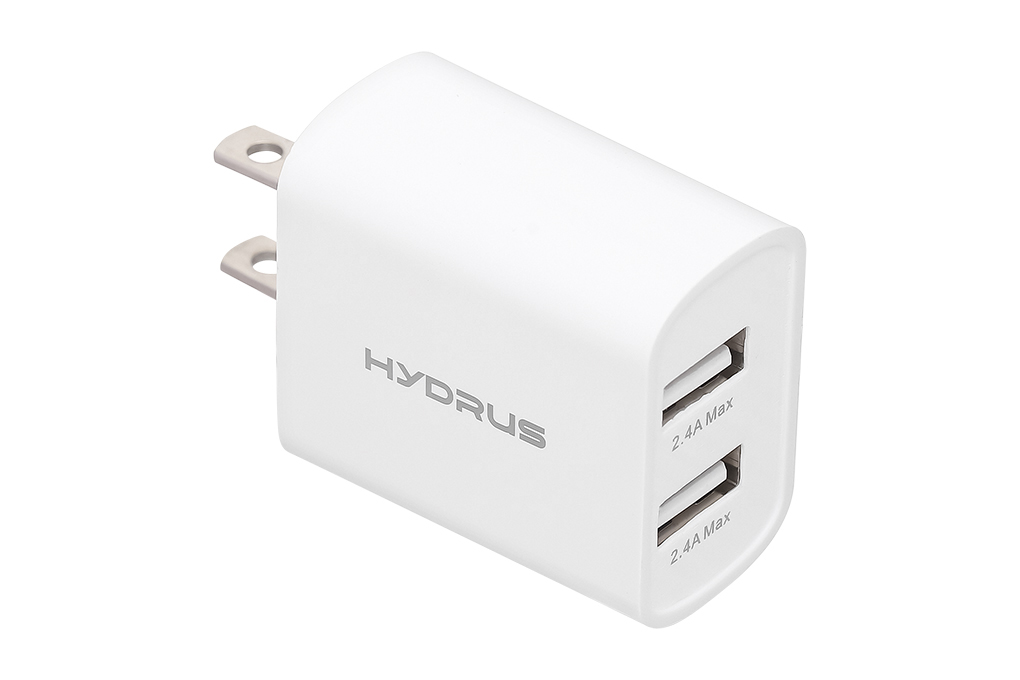 Sạc 2 cổng USB 12W Hydrus ZC102U Màu Trắng