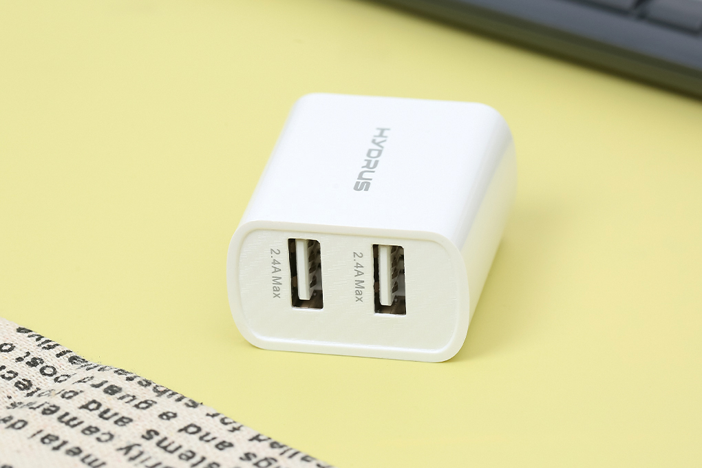 Sạc 2 cổng USB 12W Hydrus ZC102U Màu Trắng