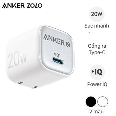 Adapter Sạc Type C IQ3 GaN 20W Anker Zolo A2699