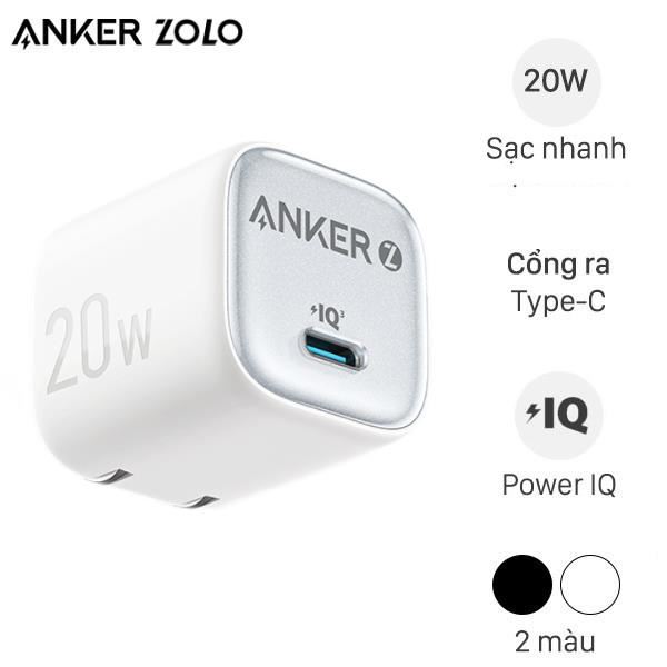 Adapter Sạc Type C IQ3 GaN 20W Anker Zolo A2699