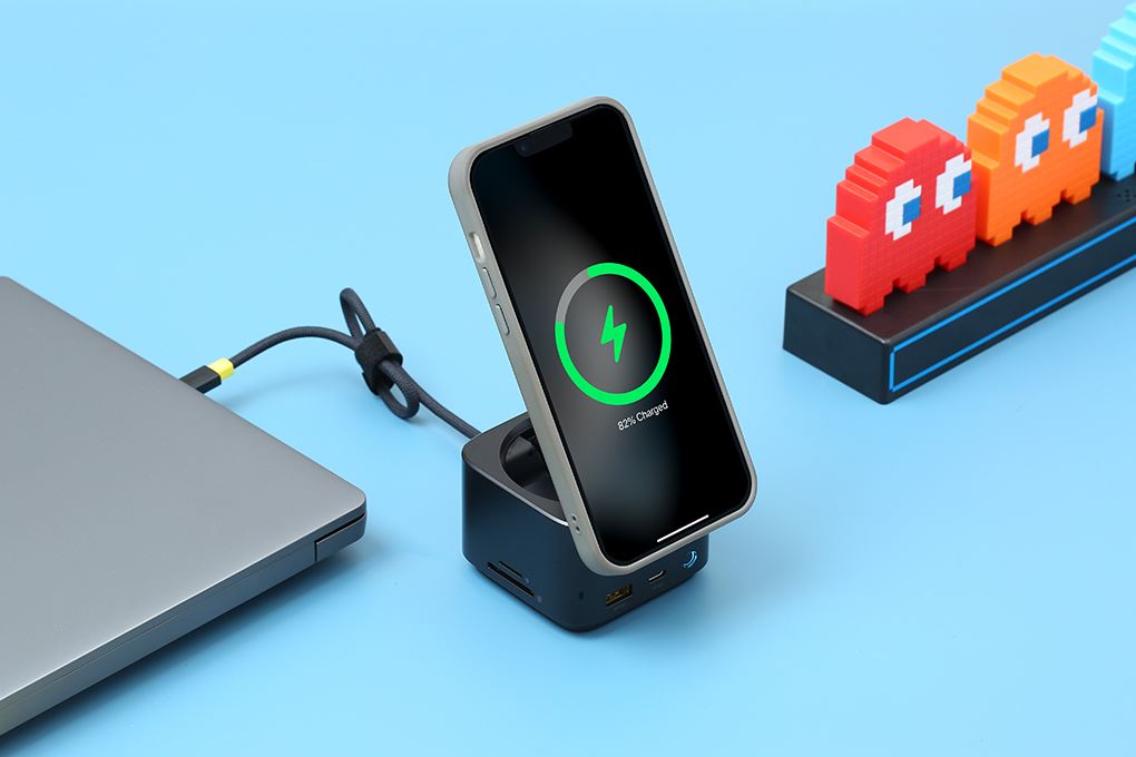 Đế sạc nhanh không dây 7 cổng USB Type-C HDMI Qi2 SD Micro SD 65W Baseus MagPro BS-OH122 Màu Đen