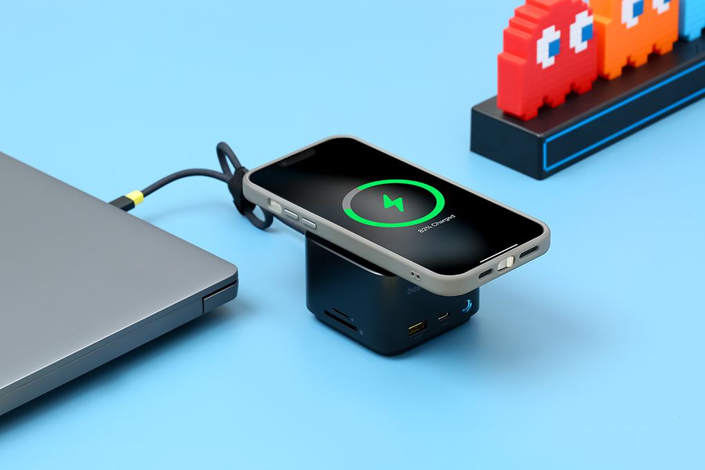 Đế sạc nhanh không dây 7 cổng USB Type-C HDMI Qi2 SD Micro SD 65W Baseus MagPro BS-OH122 Màu Đen