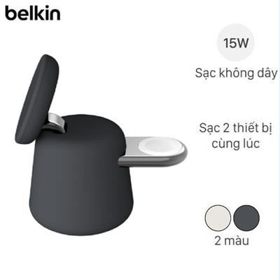 Đế sạc không dây 2 in 1 15W MagSafe Belkin BoostCharge Pro WIZ020