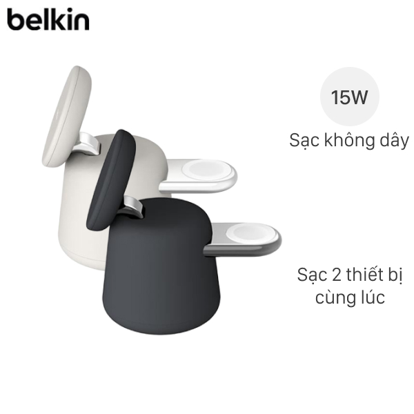 Đế sạc không dây 2 in 1 Magsafe Belkin BoostCharge Pro WIZ020