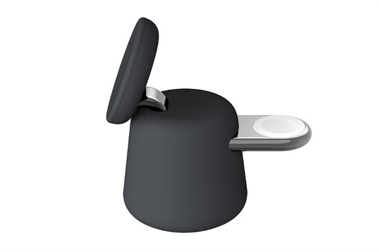 Đế sạc không dây 2 in 1 15W MagSafe Belkin BoostCharge Pro WIZ020 Màu Đen - Xám